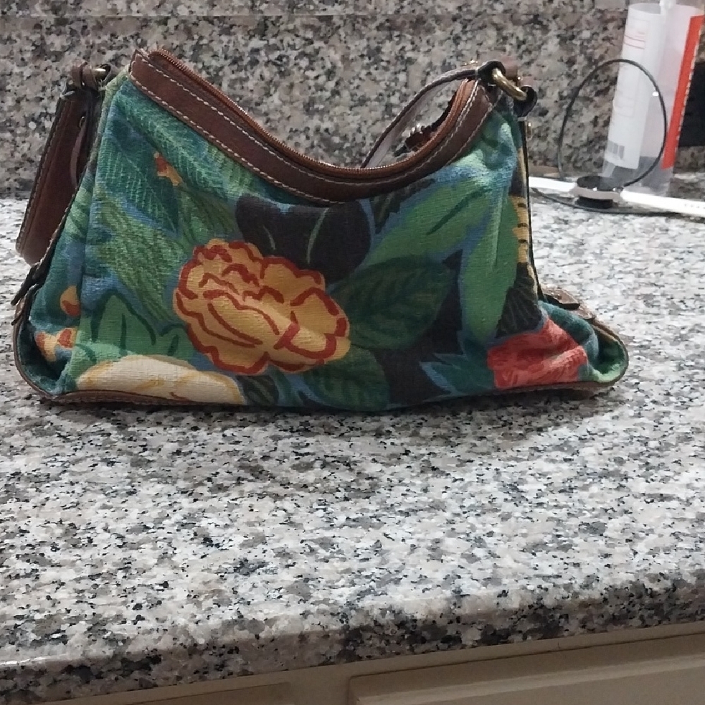 Fossil Flowers Handbag With Key On It